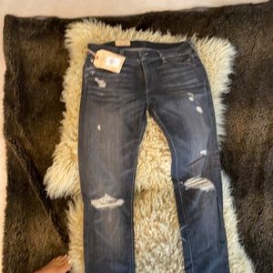 BLACK VINTAGE/DESTROYED LOOK PANT BY RALPH LAUREN!!Size 29/32 skinny fit!